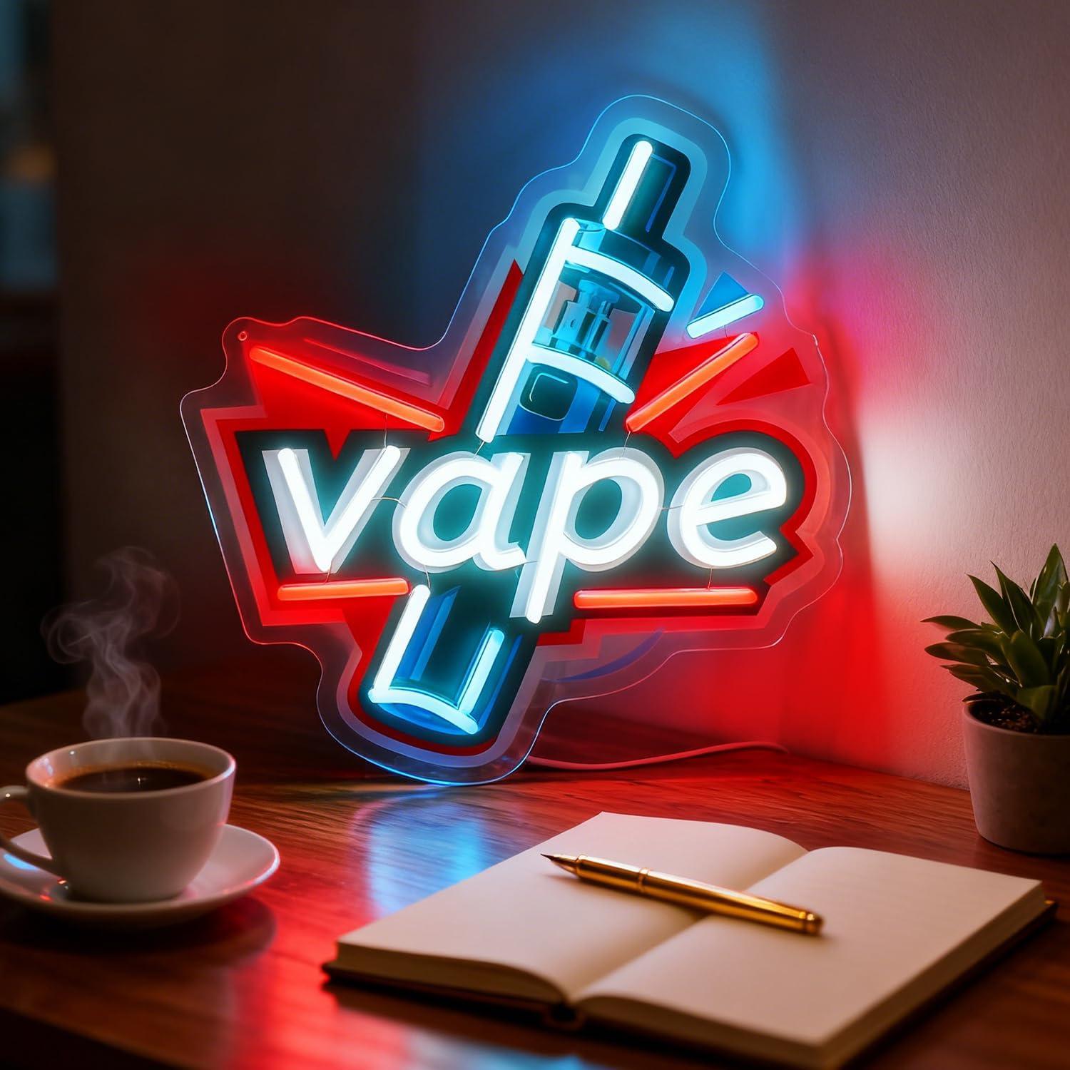 ป้ายไฟนีออนแบบ USB ปรับความสว่ - Vaping Store บทวิจารณ์และราคา