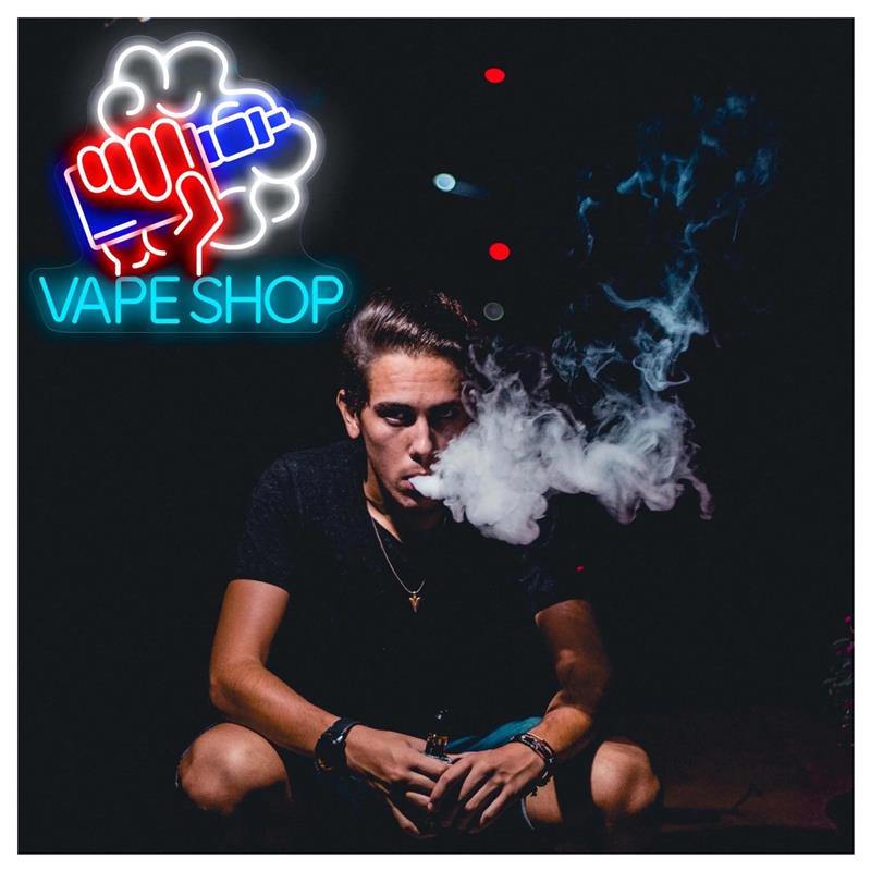 ป้ายไฟนีออนร้านขายบุหรี่ไฟฟ้า  - Vaping Store บทวิจารณ์และราคา
